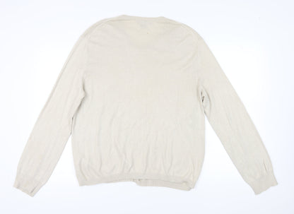 Unisex Adults UK Size L Banana Republic Beige Pullover Jumper