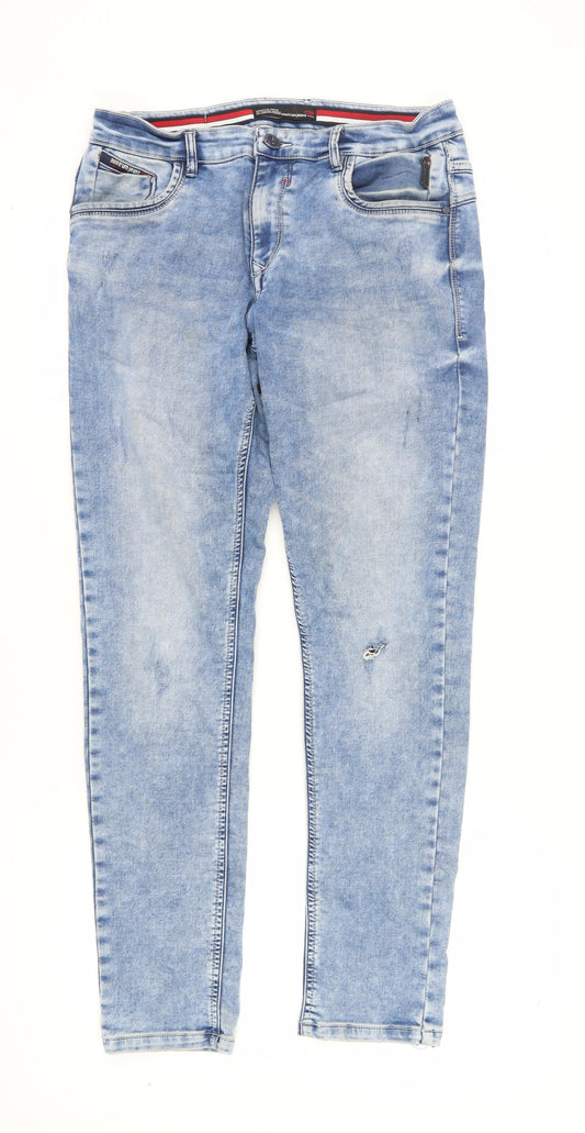 Mens UK Size 33 Nostrum Slim Fit Tapered Blue Jeans