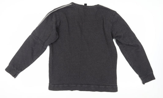 Adidas Unisex Black Pullover Sweatshirt M