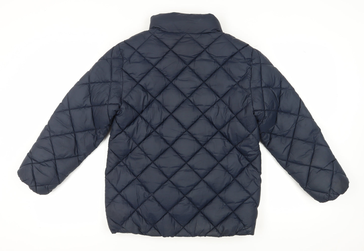 MNG Boys Blue Quilted Jacket 13-14 Years Lined Mid-Length