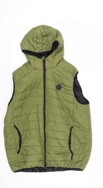 Mens UK Size L D/Struct Green Puffer Jacket