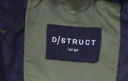 Mens UK Size L D/Struct Green Puffer Jacket