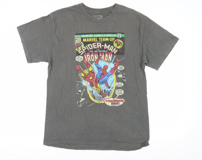 Marvel Comics Men’s Grey Spider-Man Graphic Tee L