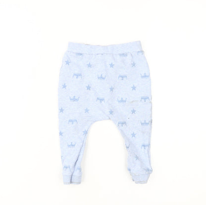 River Island Blue Jogger Trousers 12-18 Months Unisex