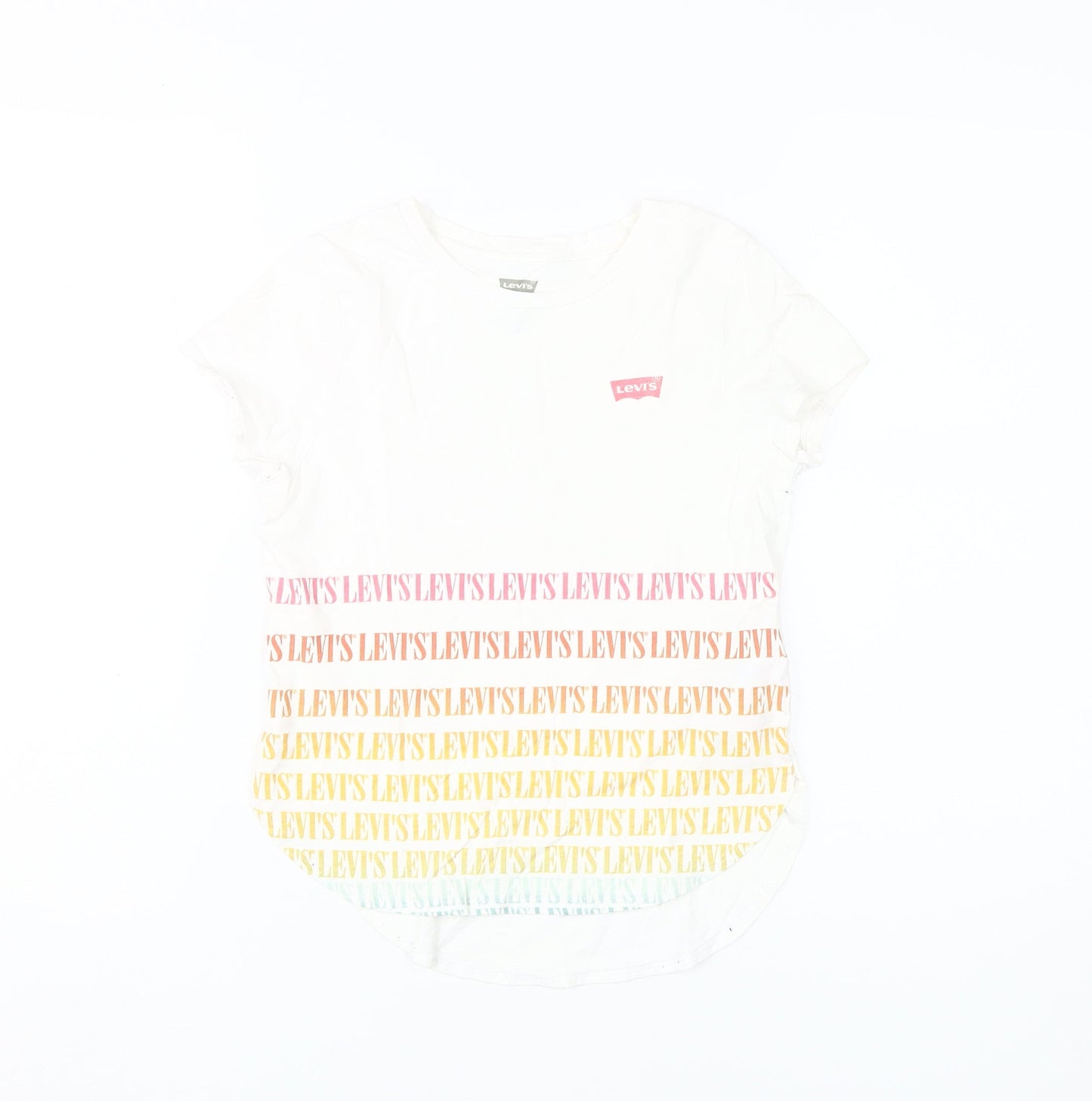 Levi's Girls White Graphic Print T-Shirt 10-11 Years