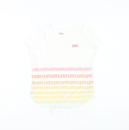Levi's Girls White Graphic Print T-Shirt 10-11 Years