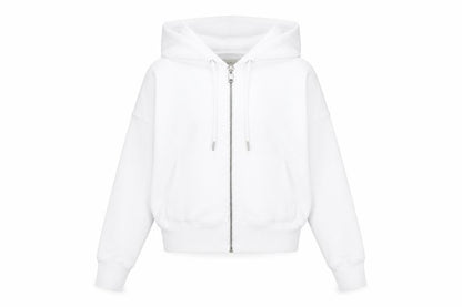 Womens UK Size XS Abercrombie & Fitch White Full Zip Hoodie