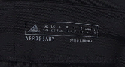 Adidas Girls Black Leggings - Size 5-6 Years, Activewear