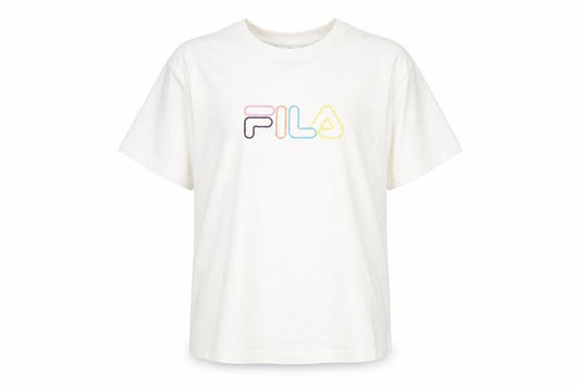 Womens UK Size L FILA White Basic T-Shirt