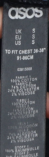 ASOS Men's Black Floral Bomber Jacket, Size S