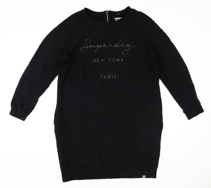Superdry Women's Black T-Shirt Dress M