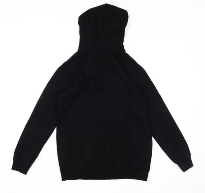 NASA Black Unisex Hoodie, Size 10, Logo Pullover