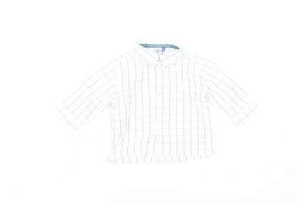 Jasper Conran Boys White Check Button-Up Shirt 6-9 Months