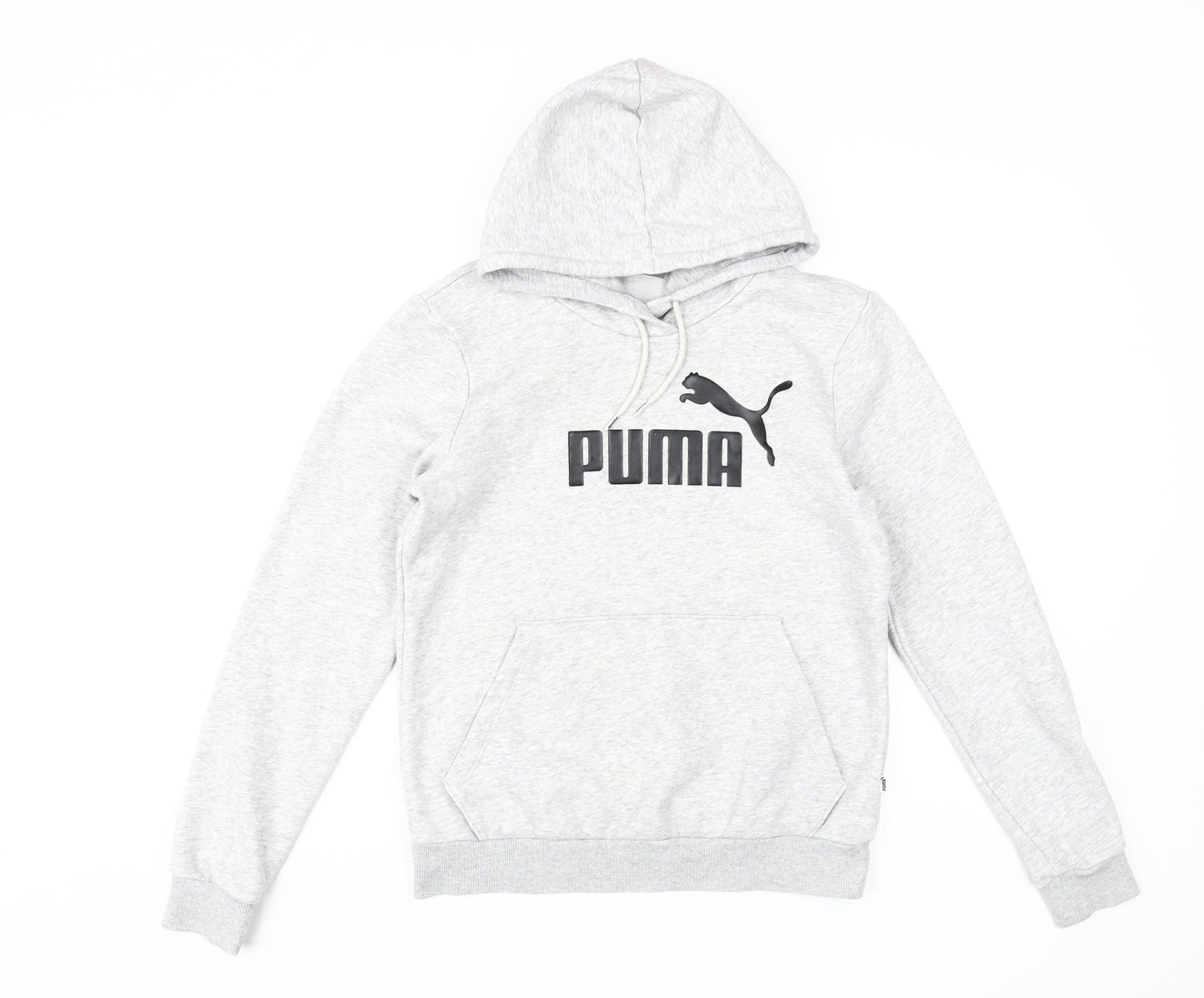 Puma Women's Grey Pullover Hoodie Size 12 with Logo Accents