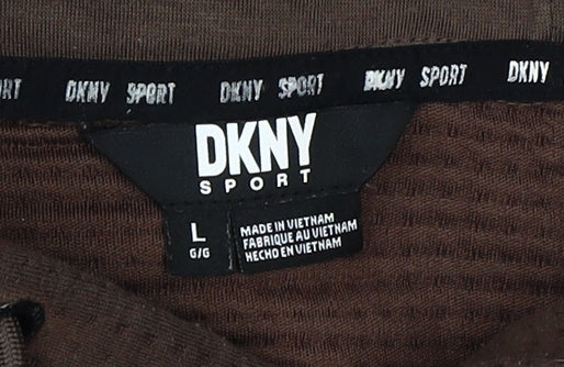 Womens UK Size L DKNY Sport Brown Pullover Hoodie
