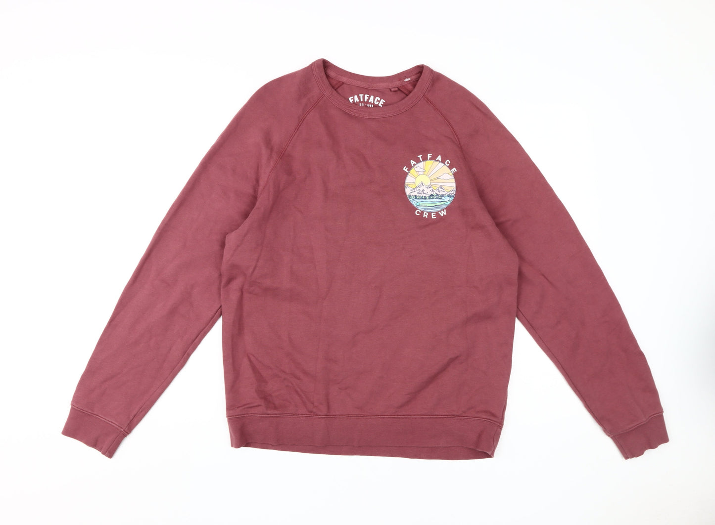 Mens UK Size S FatFace Red Pullover Sweatshirt