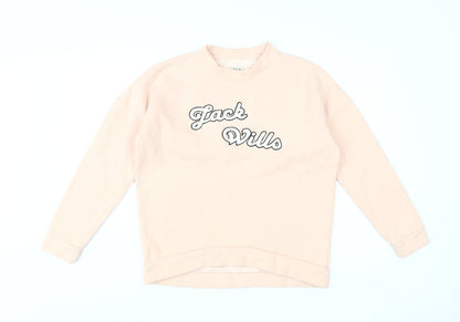 Womens UK Size 8 Jack Wills Pink Pullover Sweatshirt