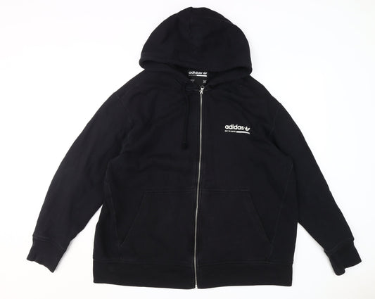Adidas Men's Black XL Full Zip Hoodie