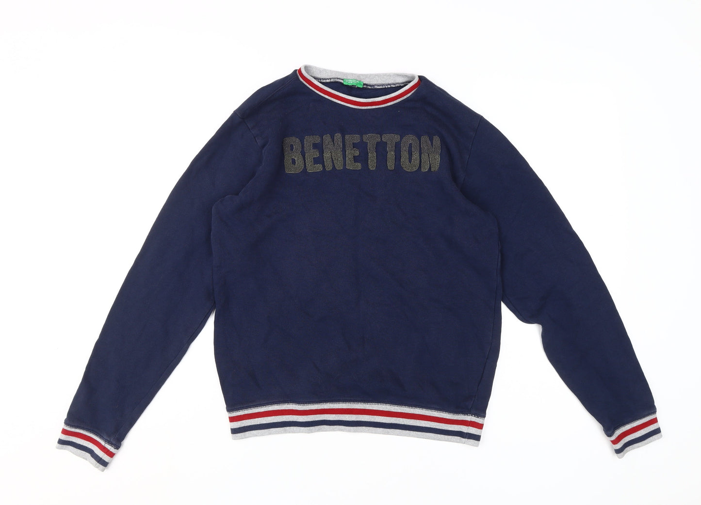 United Colors of Benetton Blue Boys 2XL Pullover Sweatshirt