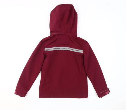 Voile Bleue Girls Red Mid-Length Jacket, Age 9-10, Hooded