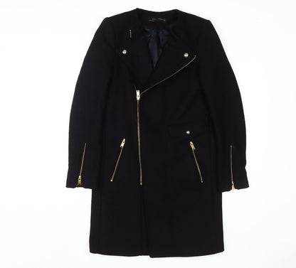 Womens UK Size XS Zara Black Motorcycle Jacket