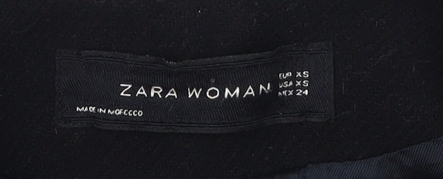 Womens UK Size XS Zara Black Motorcycle Jacket