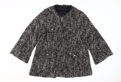 Womens UK Size M Zara Black Basic Jacket