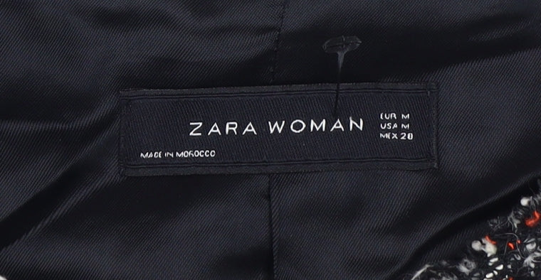 Womens UK Size M Zara Black Basic Jacket