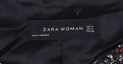 Womens UK Size M Zara Black Basic Jacket