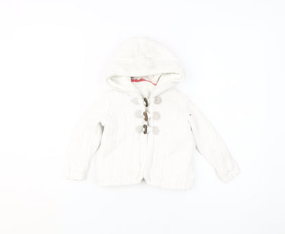Marks and Spencer Unisex Toddler White Hooded Cardigan