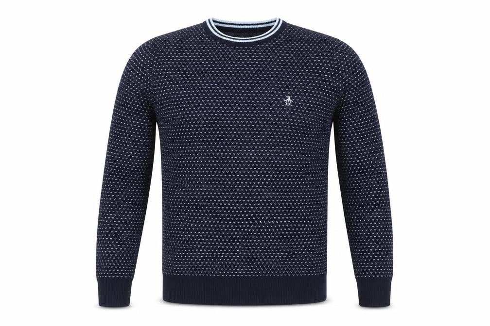 Mens UK Size M Penguin Blue Pullover Jumper