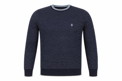 Mens UK Size M Penguin Blue Pullover Jumper