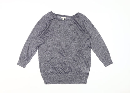 Gap Women's Grey Pullover Jumper, Size M, Boat Neck