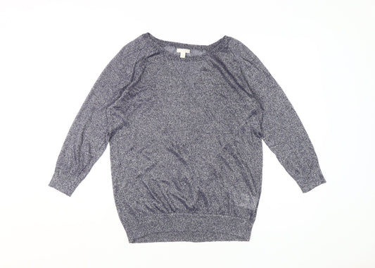 Gap Women's Grey Pullover Jumper, Size M, Boat Neck