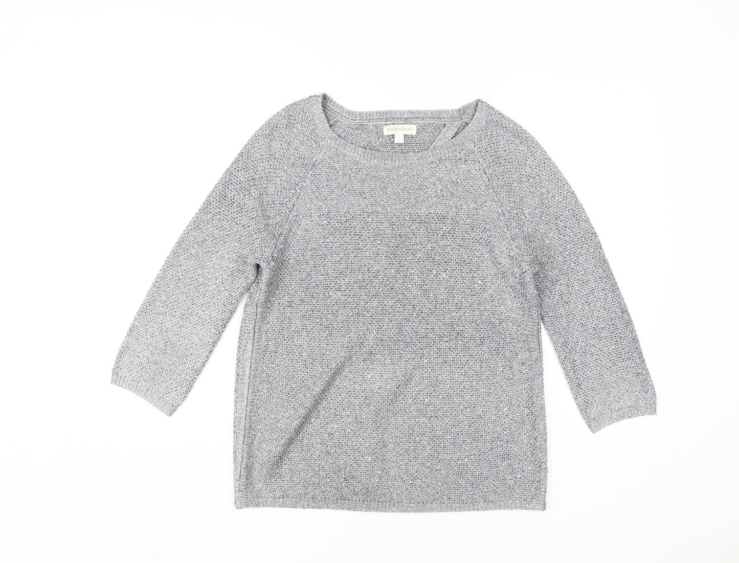 Womens UK Size S Monsoon Grey Pullover Jumper