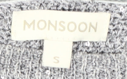 Womens UK Size S Monsoon Grey Pullover Jumper