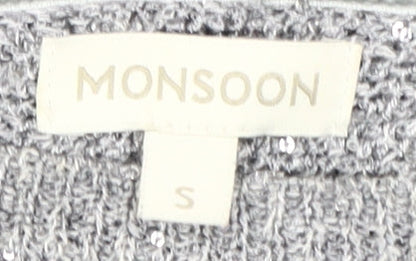 Womens UK Size S Monsoon Grey Pullover Jumper