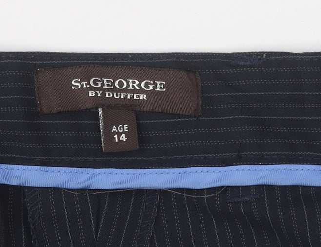 St. George by Duffer Girls Black Pinstripe Dress Pants 14Y