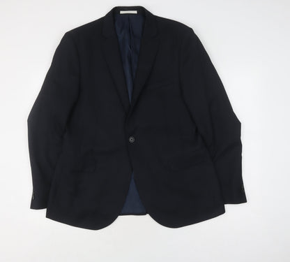 Mens UK Size 42 Moss London Regular Blue Suit Jacket
