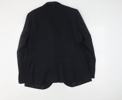 Mens UK Size 42 Moss London Regular Blue Suit Jacket