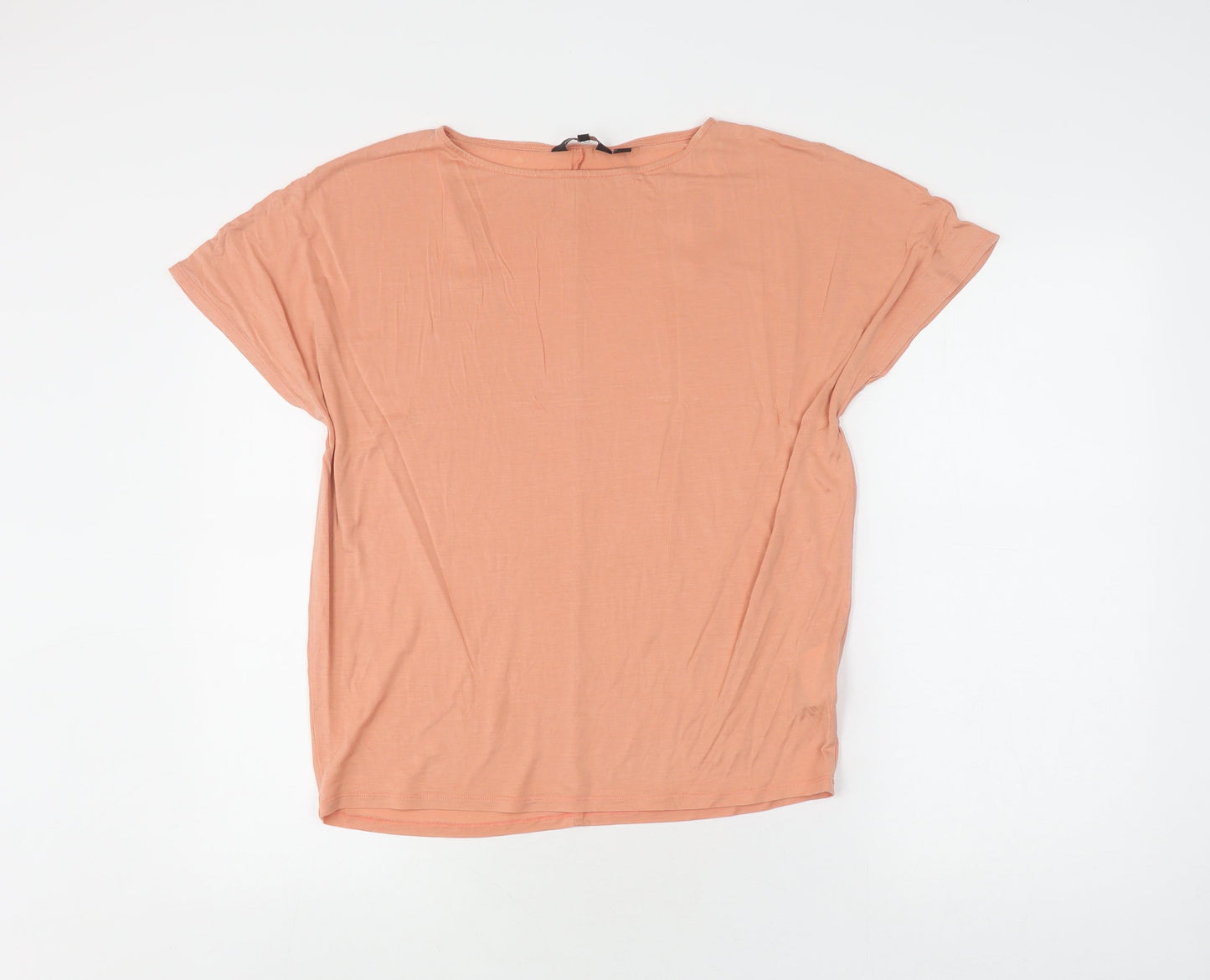 Womens UK Size 2 Ted Baker Brown Basic T-Shirt