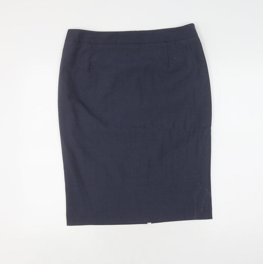 Austin Reed Women's Blue Pencil Skirt, Size 14