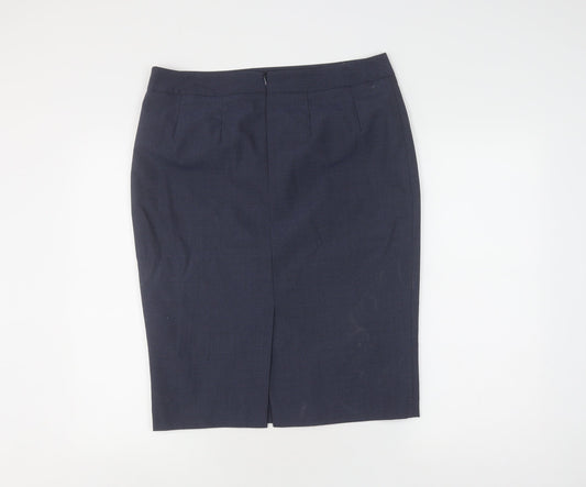 Austin Reed Women's Blue Pencil Skirt, Size 14