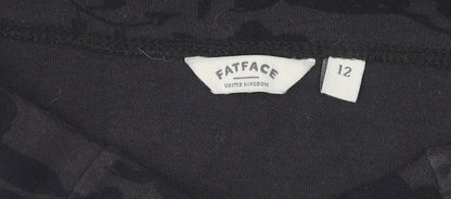 FatFace Women's Black Floral Pencil Skirt Size 12