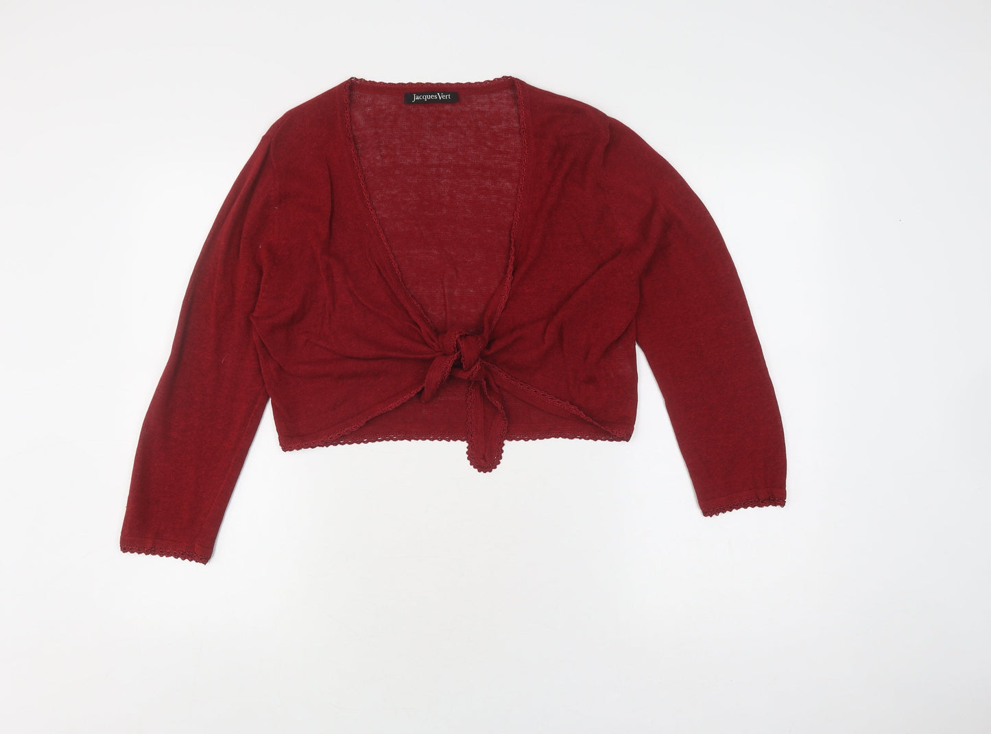 Womens UK Size M Jacques Vert Red Cardigan Jumper