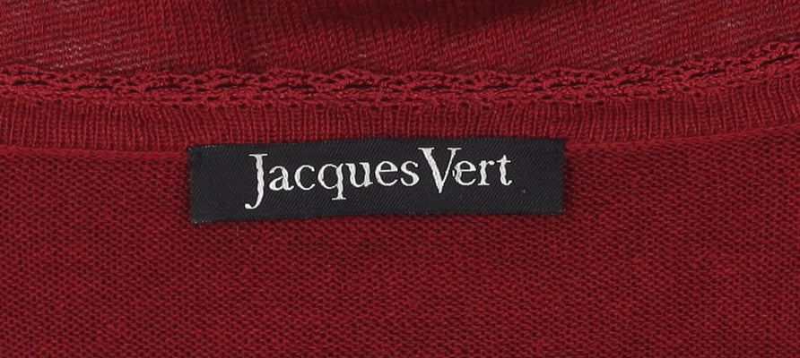 Womens UK Size M Jacques Vert Red Cardigan Jumper