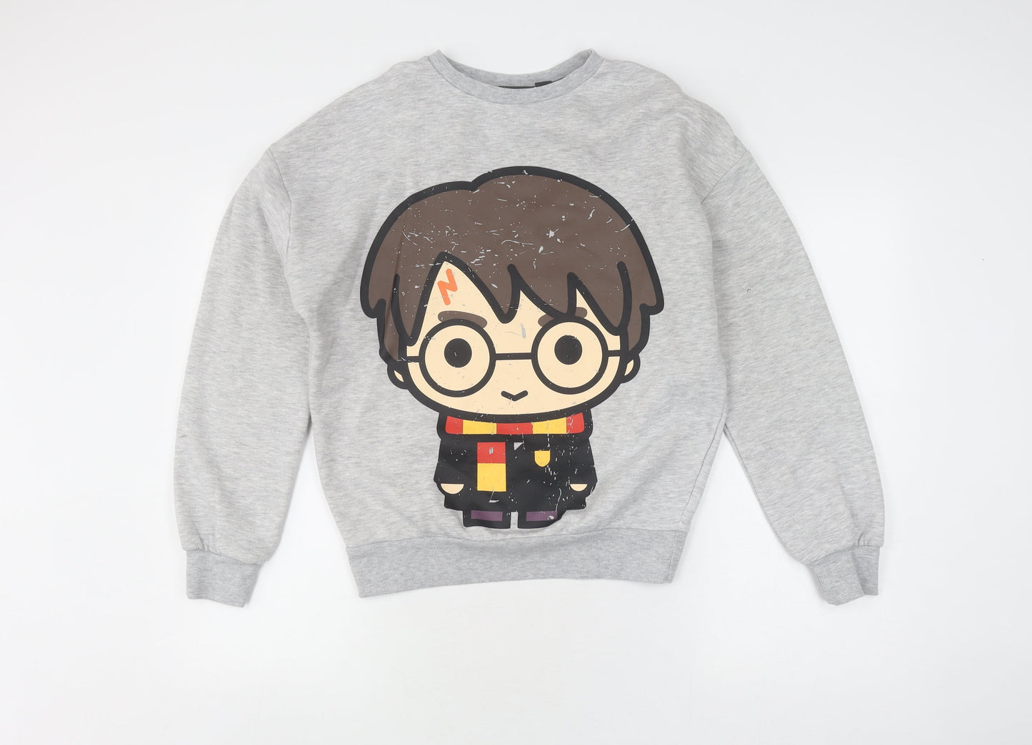 Womens UK Size XS Harry Potter Grey Pullover Sweatshirt