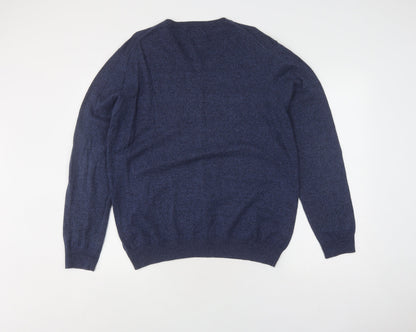 Charles Tyrwhitt Men's Blue V-Neck Pullover Jumper