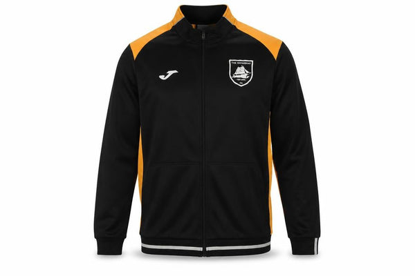 Front view of Joma Men's Black 2XL Track Jacket Full Zip Football