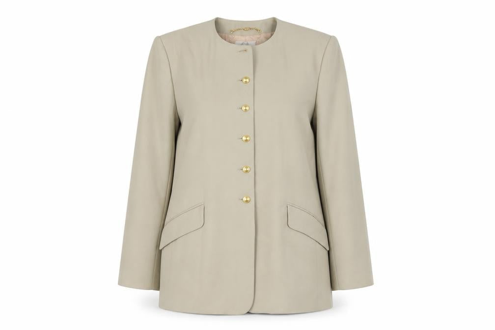 Womens UK Size 12 Viyella Regular Beige Blazer